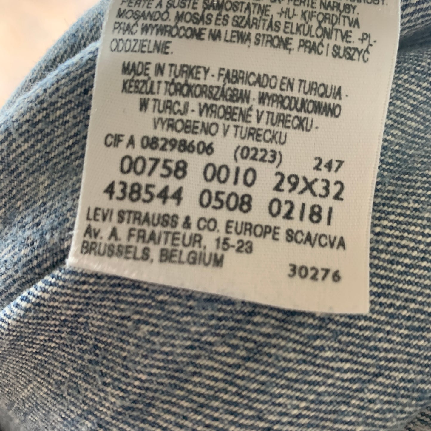 Vintage LEVI'S 758 Jeans W29 L32 Mens Relaxed Fit Straight Blue 90s