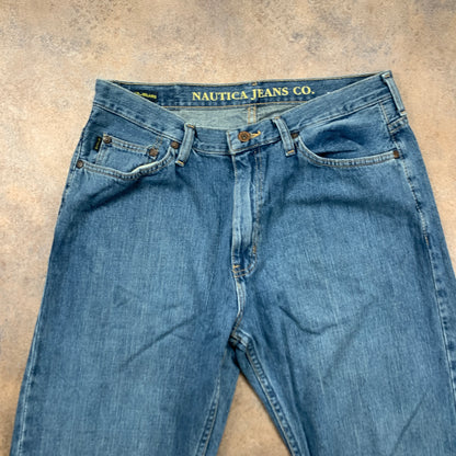 Nautica Jeans W32 L30 Mens Relaxed Fit Straight Blue