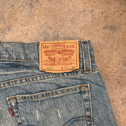 LEVI'S 527 Jeans W32 L32 Mens Bootcut Fit Blue