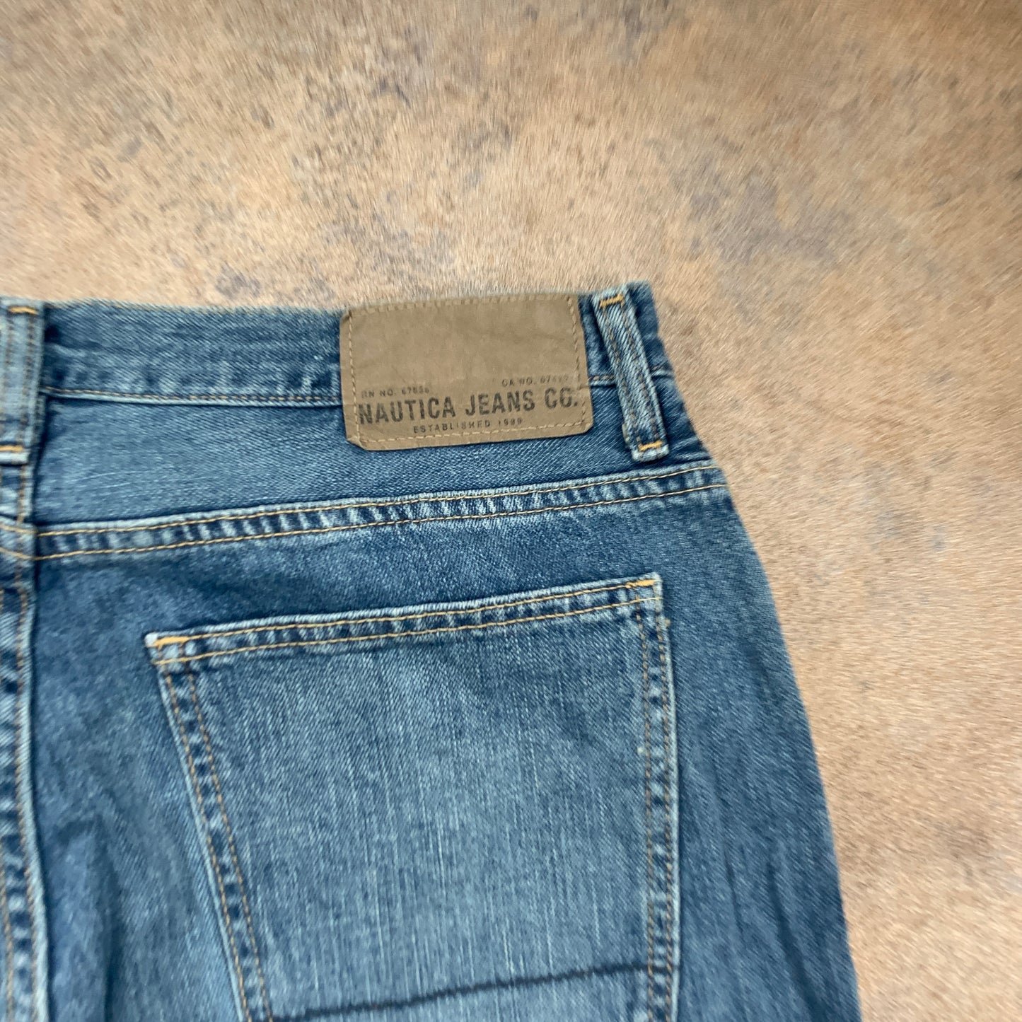 Nautica Jeans W32 L30 Mens Relaxed Fit Straight Blue