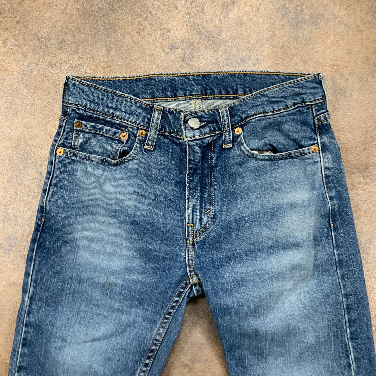 LEVI'S 519 Jeans W30 L30 Mens Skinny Fit Blue