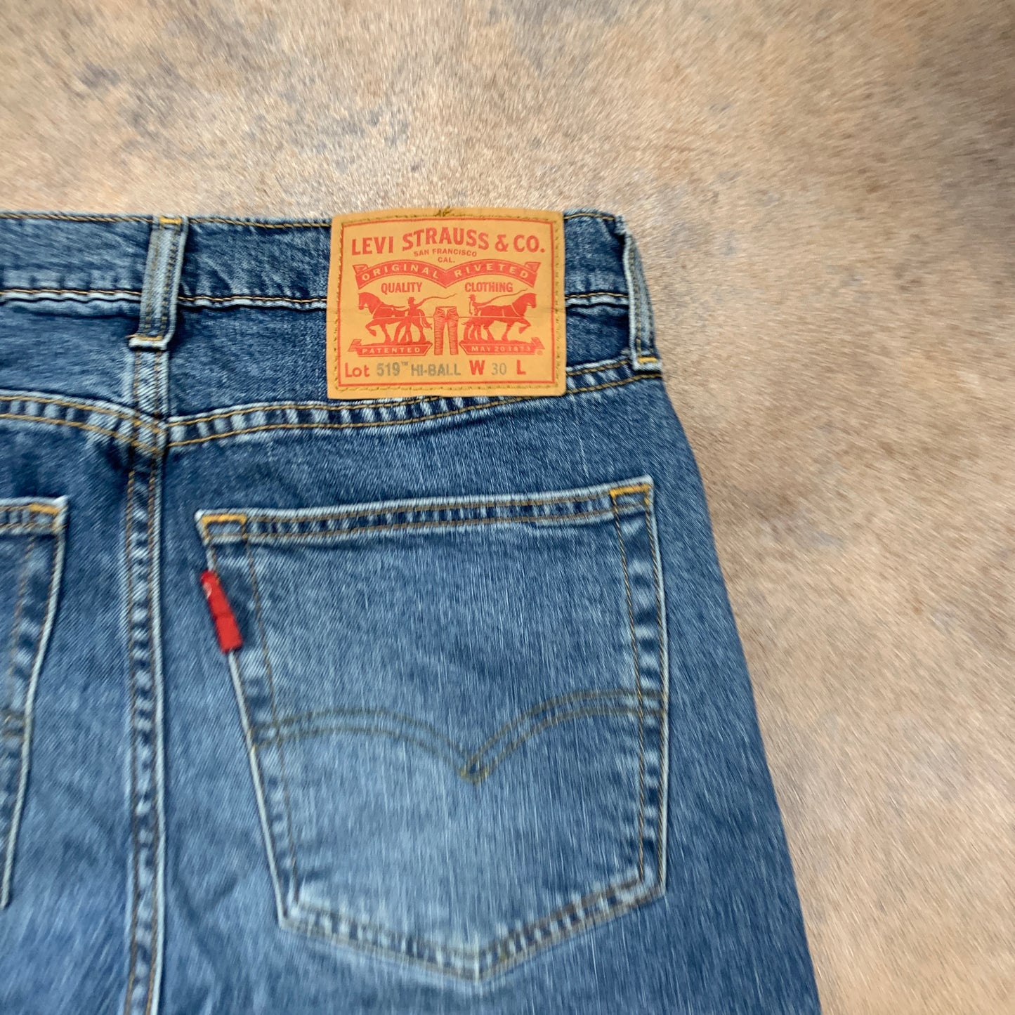 LEVI'S 519 Jeans W30 L30 Mens Skinny Fit Blue
