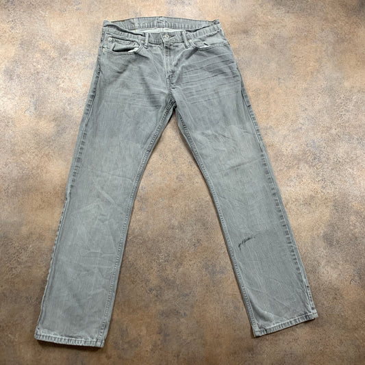 LEVI'S 514 Jeans W32 L30 Mens Regular Fit Straight Grey