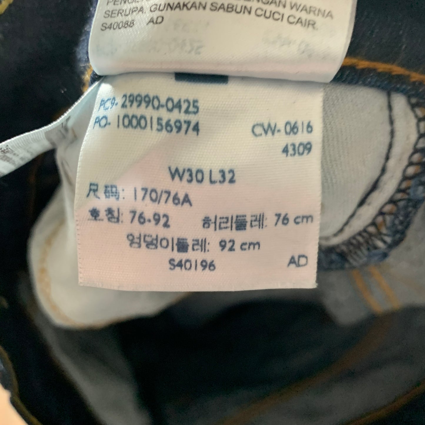 LEVI'S 504 Jeans W30 L32 Mens Regular Fit Straight Blue