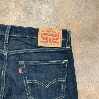 LEVI'S 511 Jeans W31 L31 Mens Slim Fit Blue