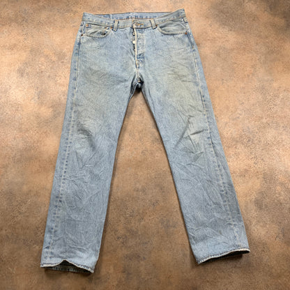 LEVI'S 501 Jeans W34 L32 Mens Regular Fit Straight Blue