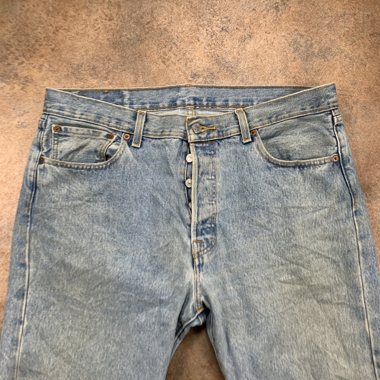 LEVI'S 501 Jeans W34 L32 Mens Regular Fit Straight Blue
