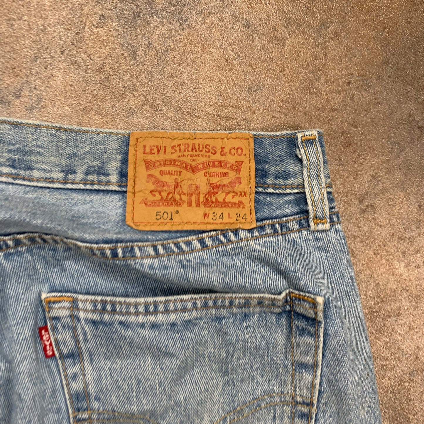 LEVI'S 501 Jeans W34 L32 Mens Regular Fit Straight Blue