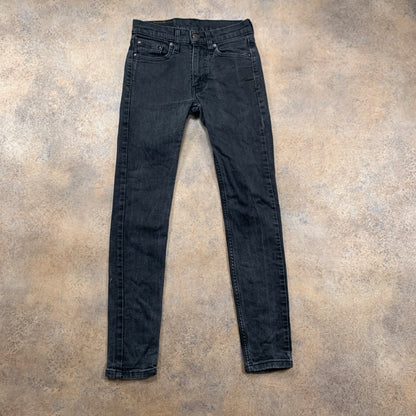LEVI'S 519 Jeans W28 L28 Mens Skinny Fit Grey