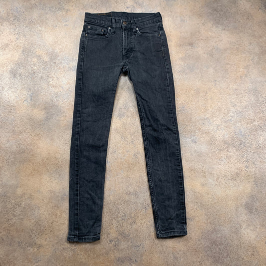 LEVI'S 519 Jeans W28 L28 Mens Skinny Fit Grey
