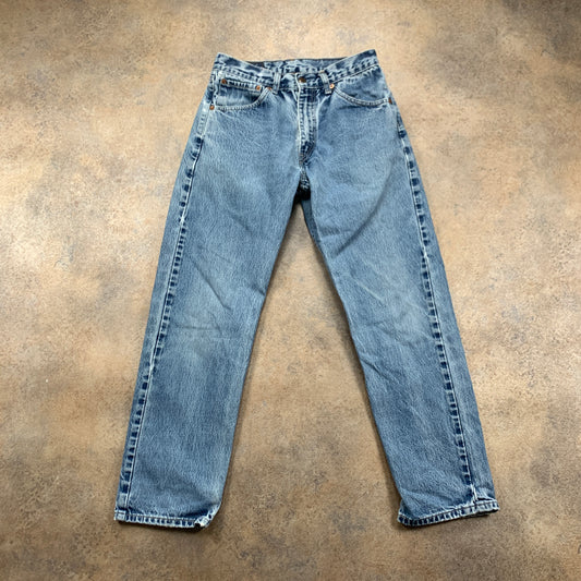 Vintage LEVI'S 521 Jeans W28 L28 Mens Regular Fit Straight Blue