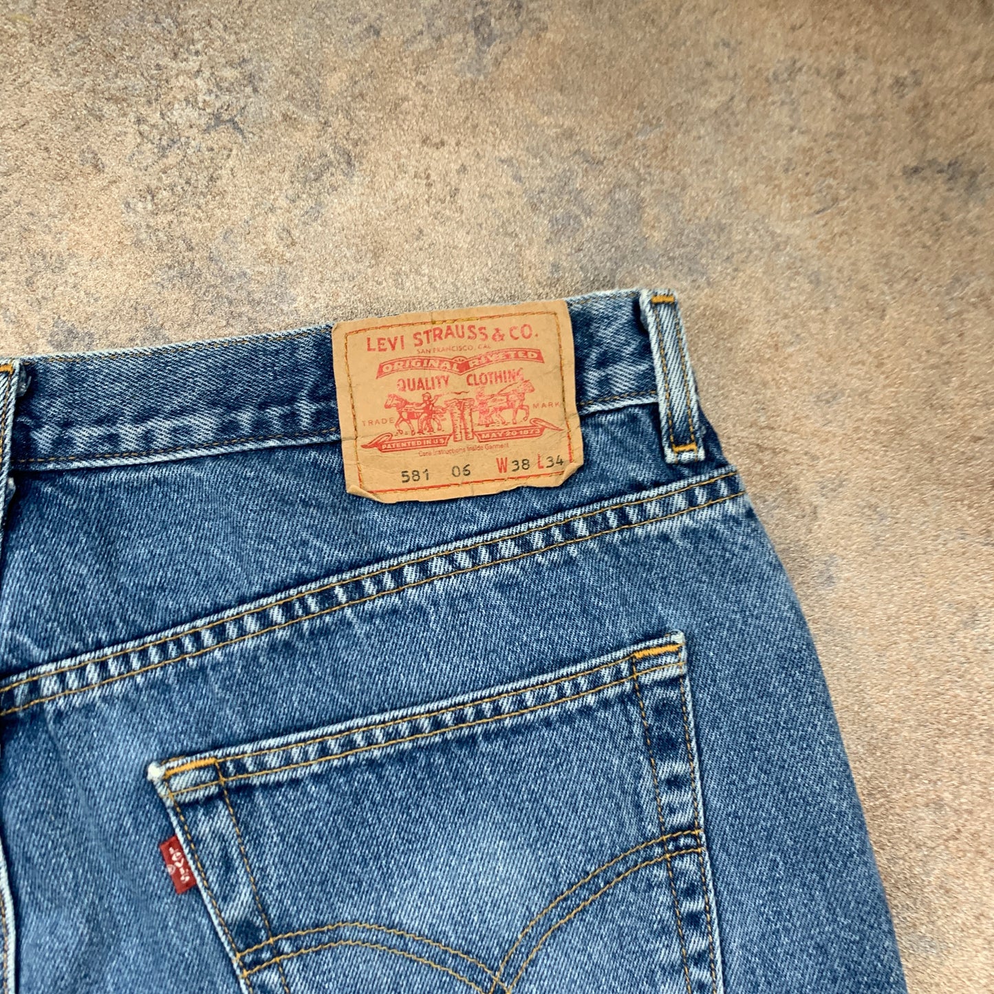 Vintage LEVI'S 581 Jeans W36 L30 Mens Regular Fit Straight Blue