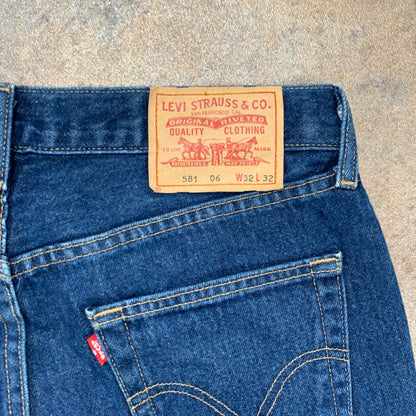 Vintage LEVI'S 581 Jeans W32 L32 Mens Regular Fit Straight Blue