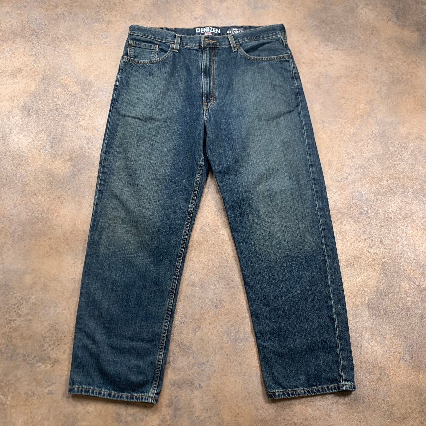 LEVI'S Denizen Jeans W38 L30 Mens Relaxed Fit Straight Blue
