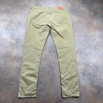 LEVI'S 511 Jeans W36 L35 Mens Slim Fit Beige