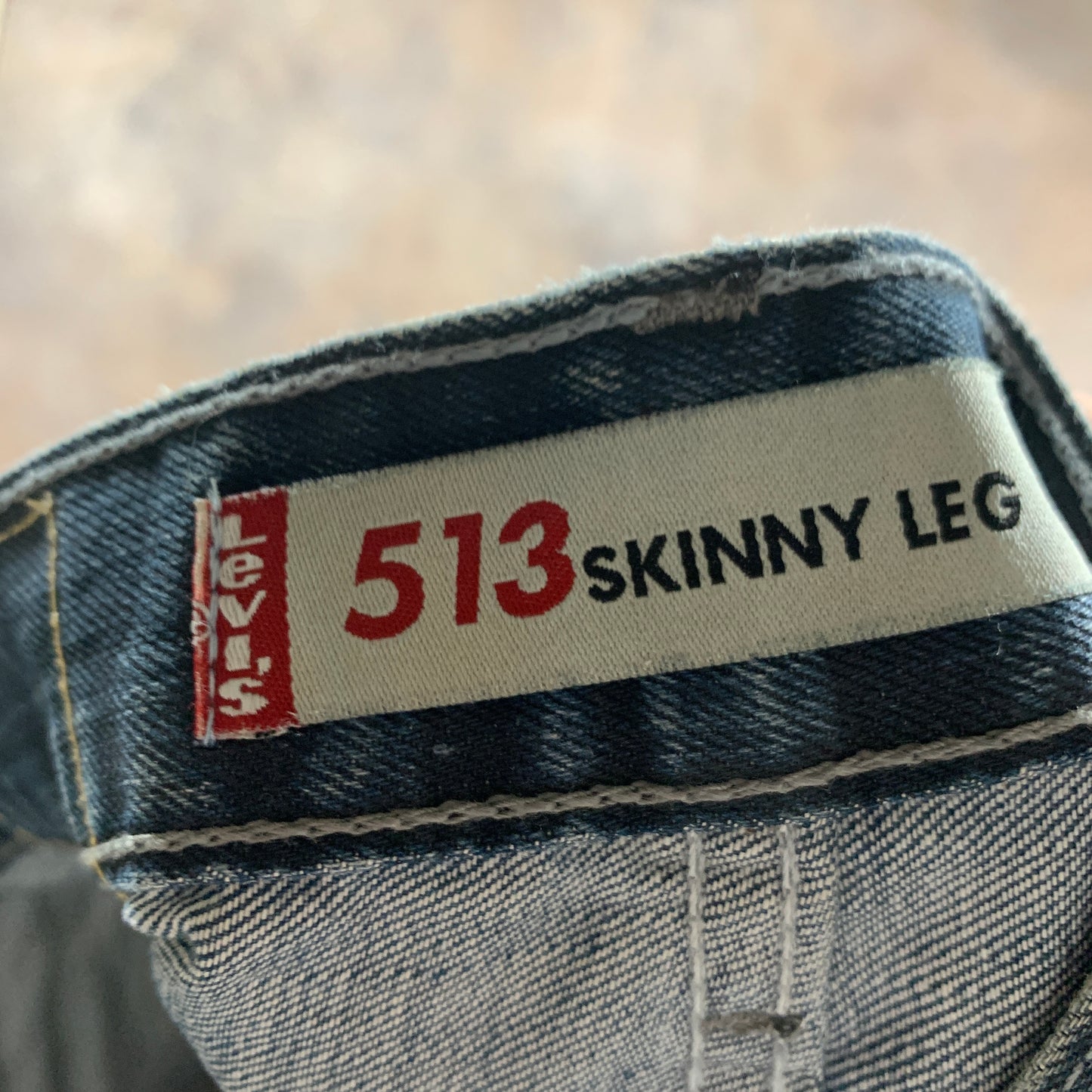 Vintage LEVI'S 513 Jeans W32 L28 Mens Slim Fit Blue