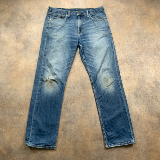 LEVI'S 504 Jeans W34 L31 Mens Regular Fit Straight Blue