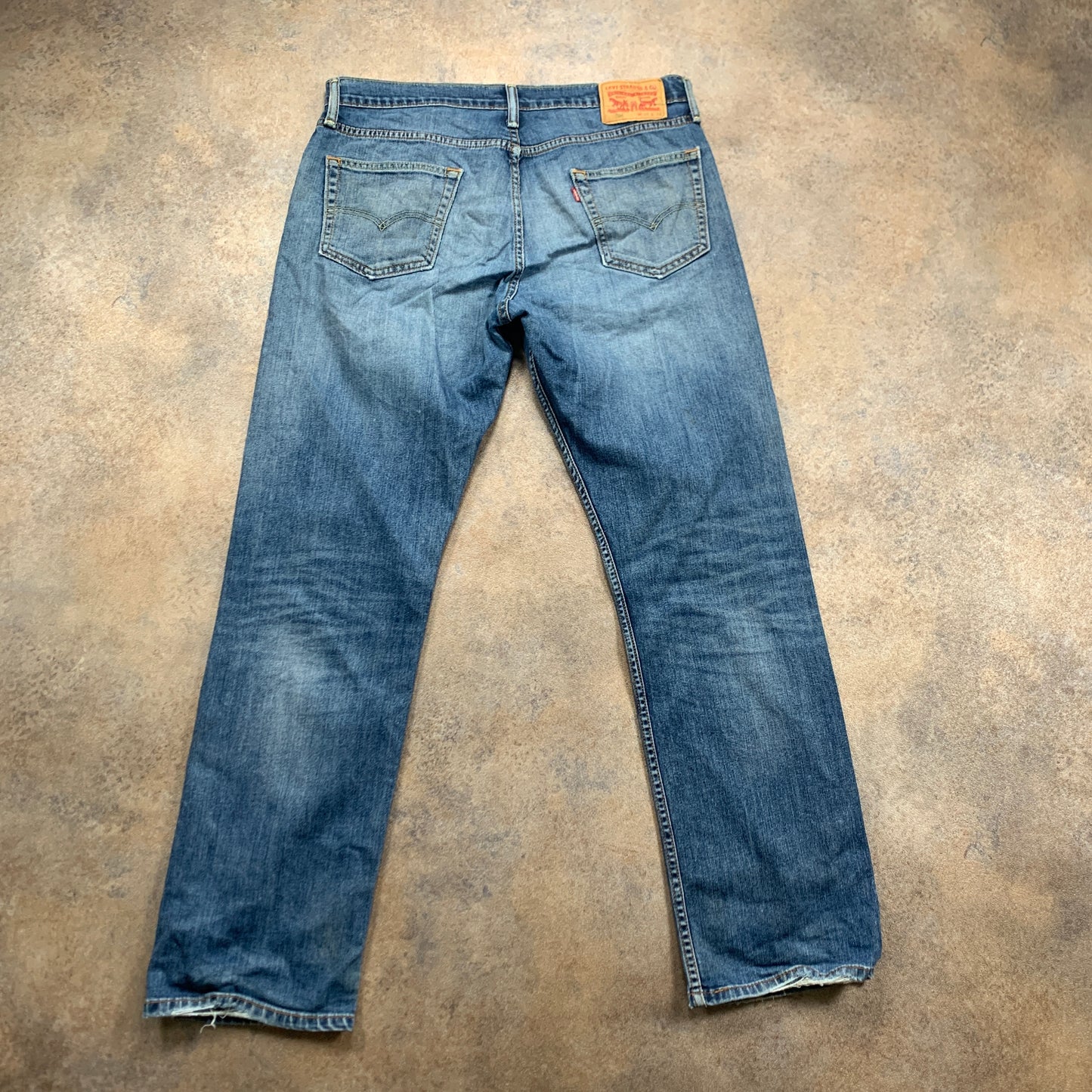 LEVI'S 504 Jeans W34 L31 Mens Regular Fit Straight Blue