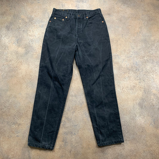 Vintage 1970s LEVI'S 891 Jeans W30 L28 Mens Regular Fit Tapered Black 70s