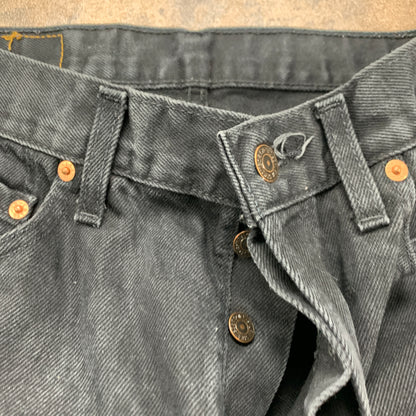 Vintage 1970s LEVI'S 891 Jeans W30 L28 Mens Regular Fit Tapered Black 70s