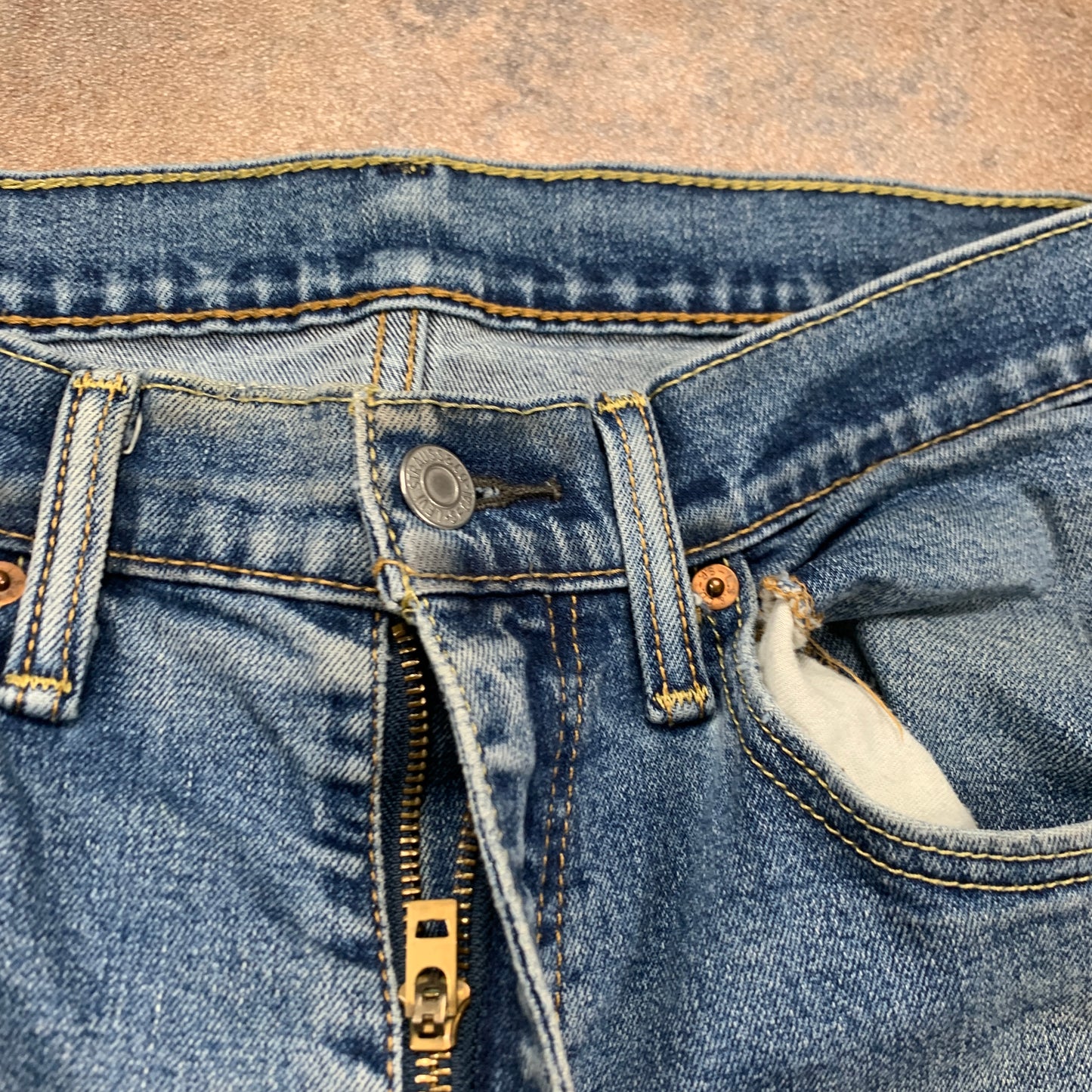 LEVI'S 516 Jeans W34 L34 Mens Regular Fit Straight Blue