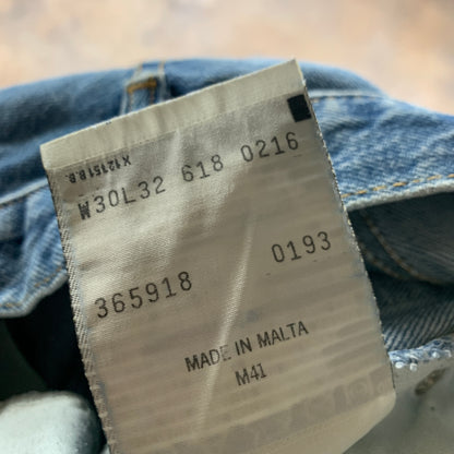 Vintage LEVI'S 618 Jeans W30 L32 Mens Regular Fit Tapered Blue 70s