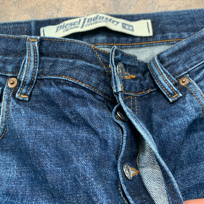 Diesel Jeans W33 L28 Mens Relaxed Fit Straight Blue