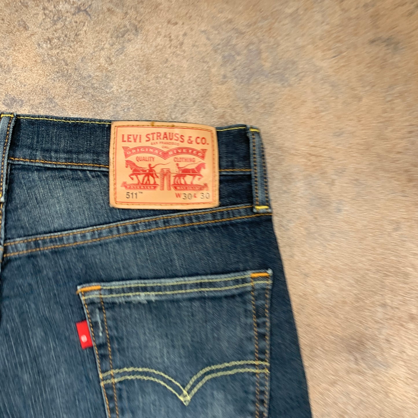 LEVI'S 511 Jeans W30 L30 Mens Slim Fit Blue