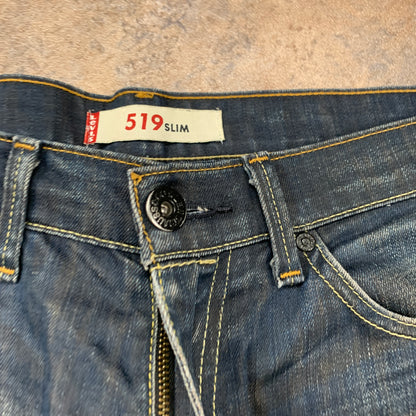 Vintage LEVI'S 519 Jeans W34 L32 Mens Slim Fit Blue