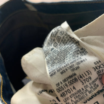 Vintage LEVI'S 519 Jeans W34 L32 Mens Slim Fit Blue