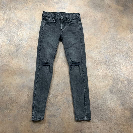LEVI'S 519 Jeans W28 L29 Mens Skinny Fit Grey