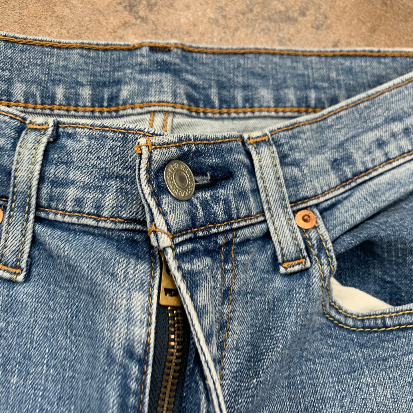 LEVI'S 519 Jeans W32 L29 Mens Skinny Fit Blue