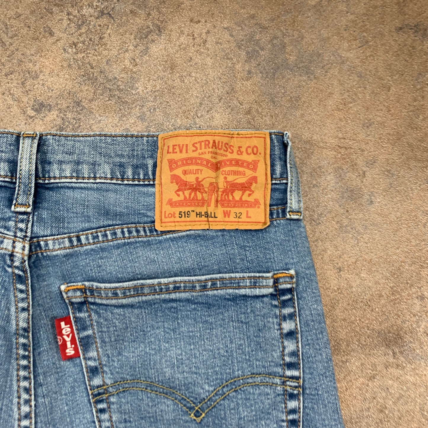 LEVI'S 519 Jeans W32 L29 Mens Skinny Fit Blue