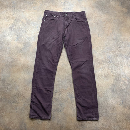 LEVI'S 508 Jeans W31 L30 Mens Slim Fit Straight Purple