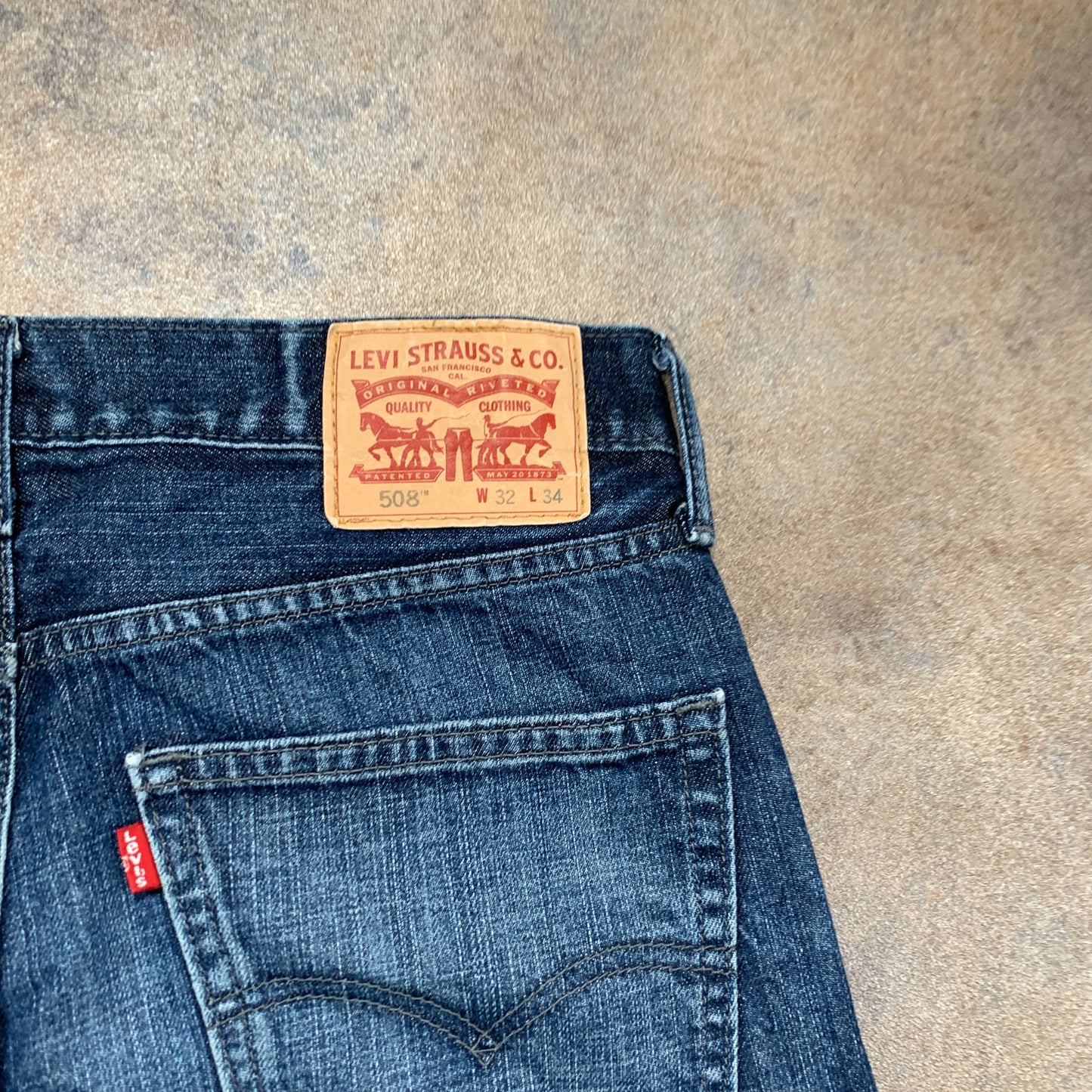 LEVI'S 508 Jeans W32 L33 Mens Slim Fit Straight Blue