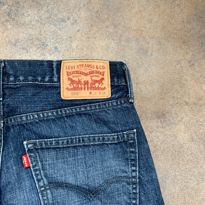 LEVI'S 508 Jeans W32 L33 Mens Slim Fit Straight Blue