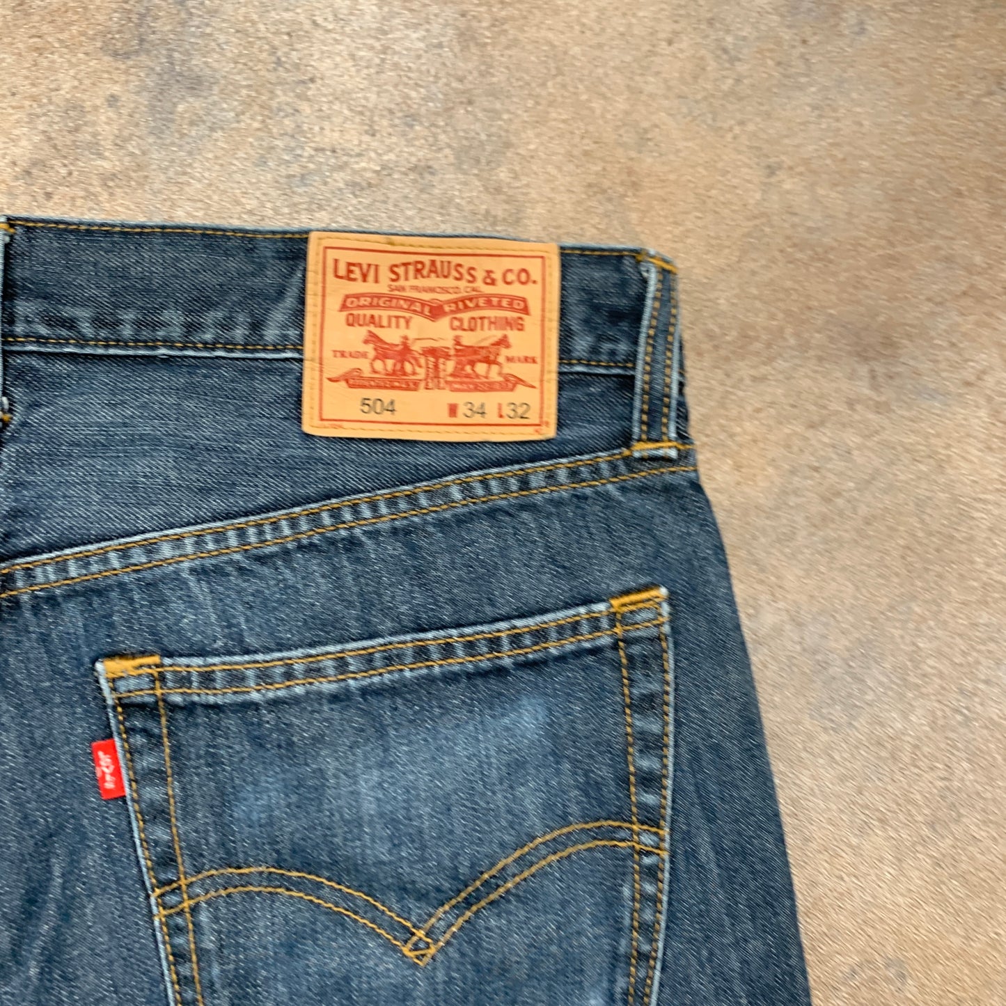 LEVI'S 504 Jeans W34 L32 Mens Regular Fit Straight Blue