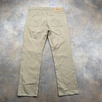 Vintage LEVI'S 752 Jeans W36 L31 Mens Relaxed Fit Straight Beige