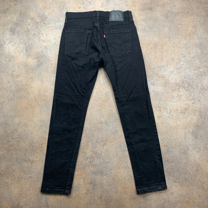 LEVI'S 512 Jeans W29 L28 Mens Slim Fit Tapered Black