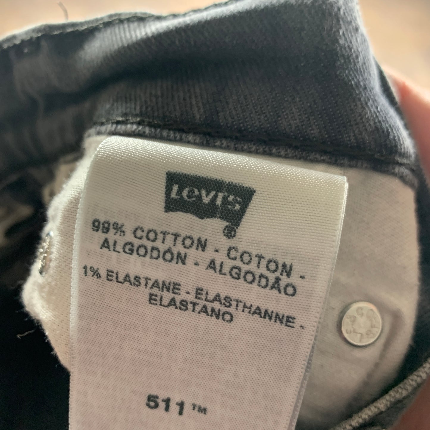LEVI'S 511 Jeans W29 L29 Mens Slim Fit Grey
