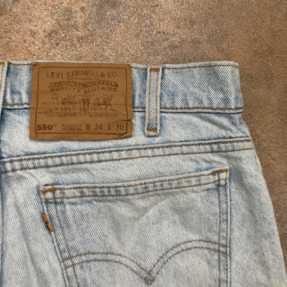 Vintage LEVI'S 550 Jeans W34 L30 Mens Relaxed Fit Tapered Blue 70s