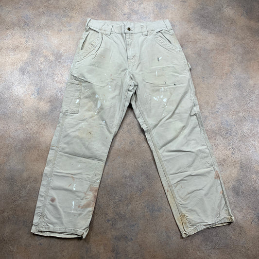 Vintage Carhartt Jeans W34 L30 Mens Relaxed Fit Straight Beige