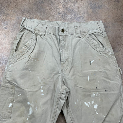 Vintage Carhartt Jeans W34 L30 Mens Relaxed Fit Straight Beige