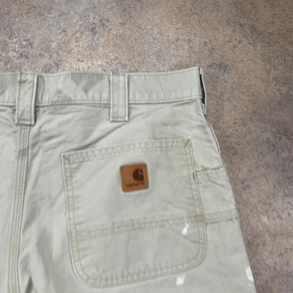 Vintage Carhartt Jeans W34 L30 Mens Relaxed Fit Straight Beige