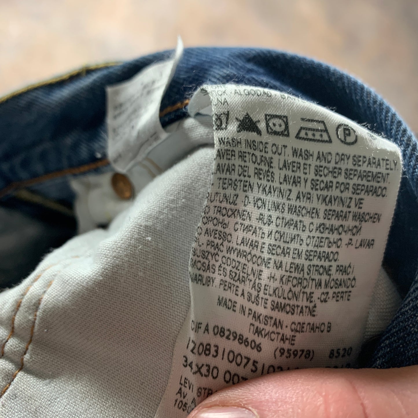 LEVI'S 751 Jeans W34 L30 Mens Regular Fit Straight Blue