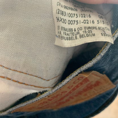 LEVI'S 751 Jeans W34 L30 Mens Regular Fit Straight Blue