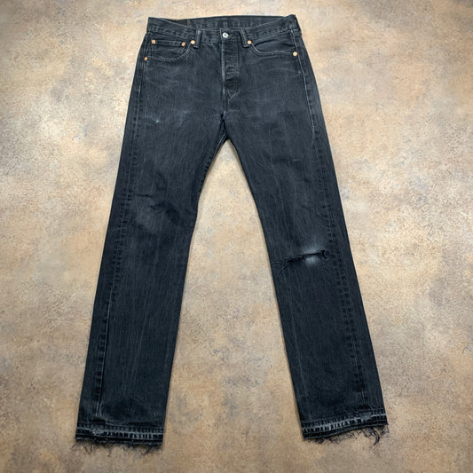 LEVI'S 501 Jeans W32 L34 Mens Regular Fit Straight Grey