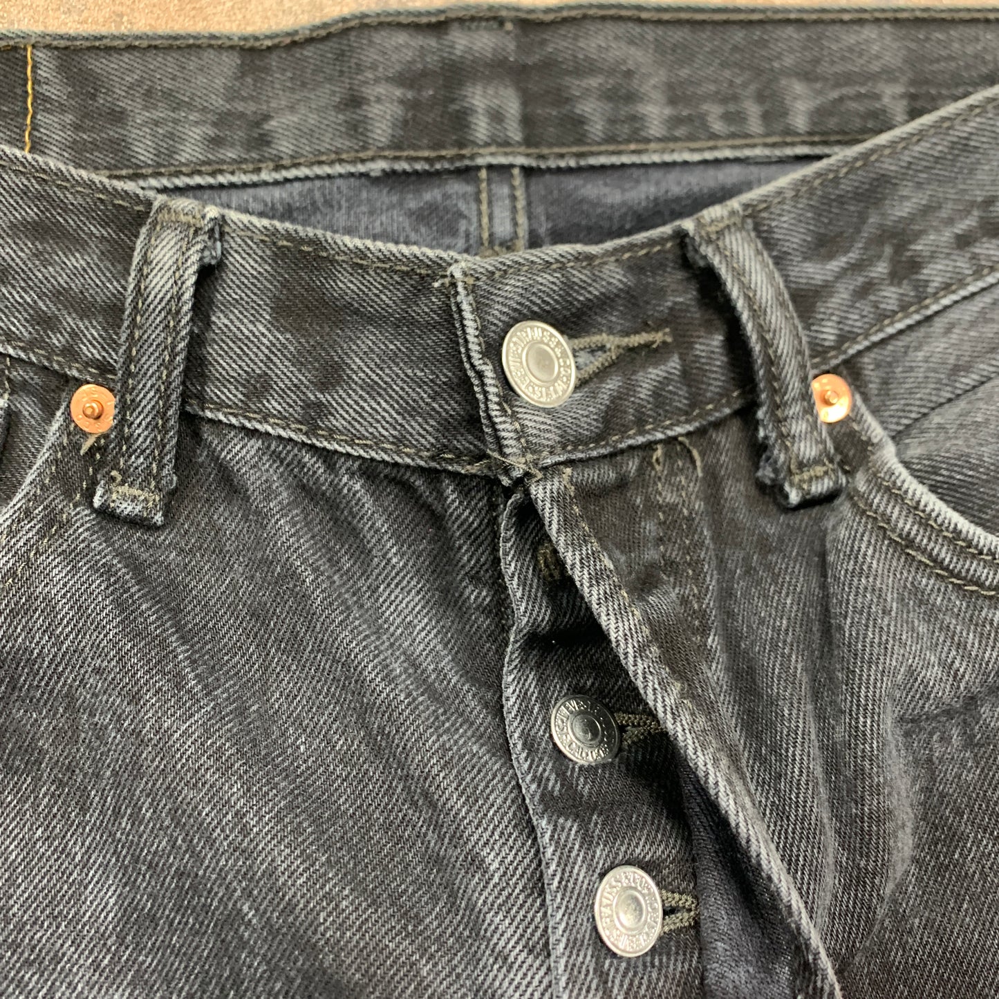 LEVI'S 501 Jeans W32 L34 Mens Regular Fit Straight Grey