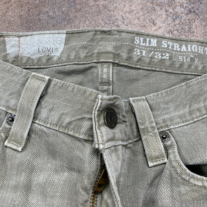 Vintage LEVI'S 514 Jeans W31 L32 Mens Regular Fit Straight Beige