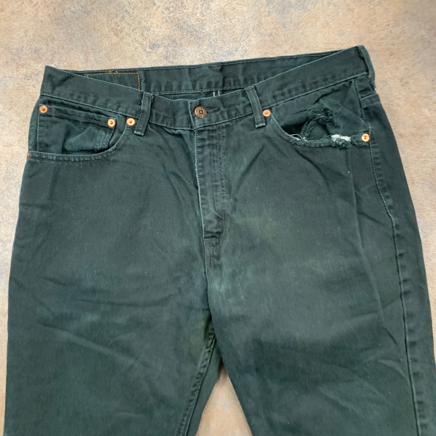 Vintage LEVI'S 581 Jeans W36 L30 Mens Regular Fit Straight Green